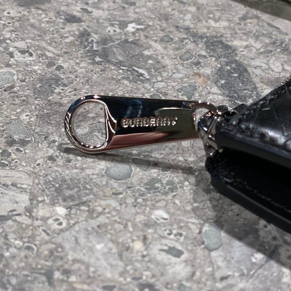 Burberry Monogram Leather Zip Pouch - Picture 3 of 5